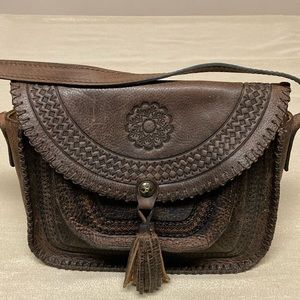 Patricia Nash, Italian leather vintage Beaumont satchel.EUC